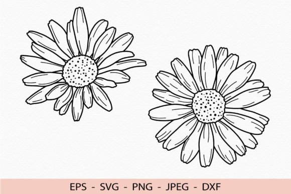 Download Daisy Svg Outline Flower File for Cricut - File for cricut Collection