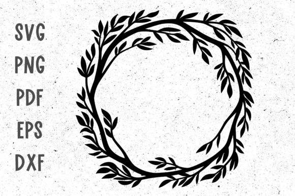 Download Floral Twig Wreath Svg File for Cricut - File for cricut Collection