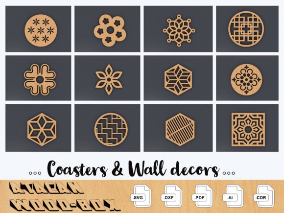 Download Drink Coaster Designs Cutting Files 175 - Coaster designs Collection