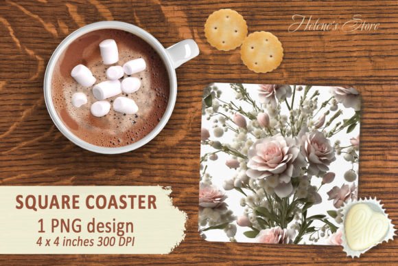 Download 3d Floral Square Coaster Designs - Premium Resources